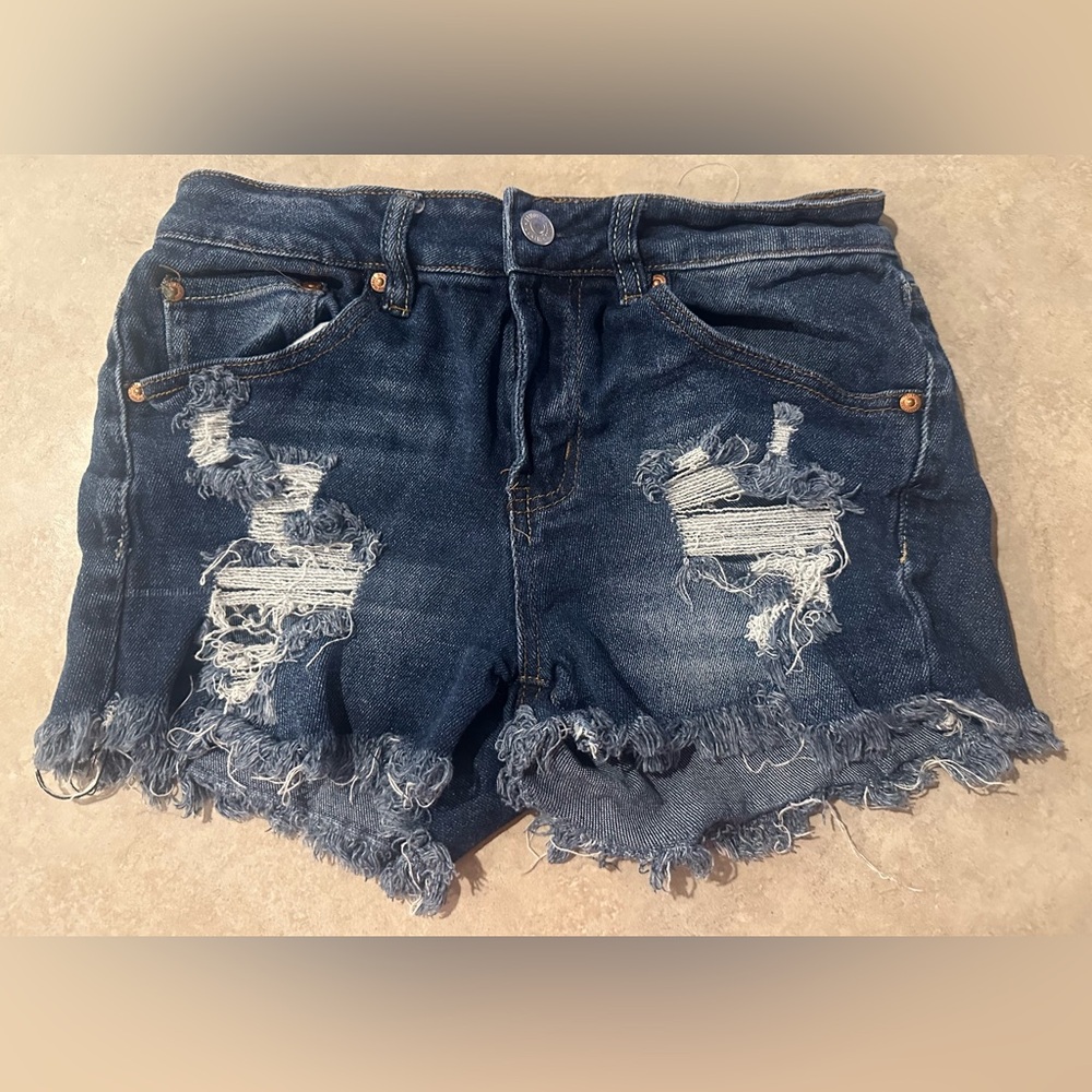 Ripped Style Jean Shorts